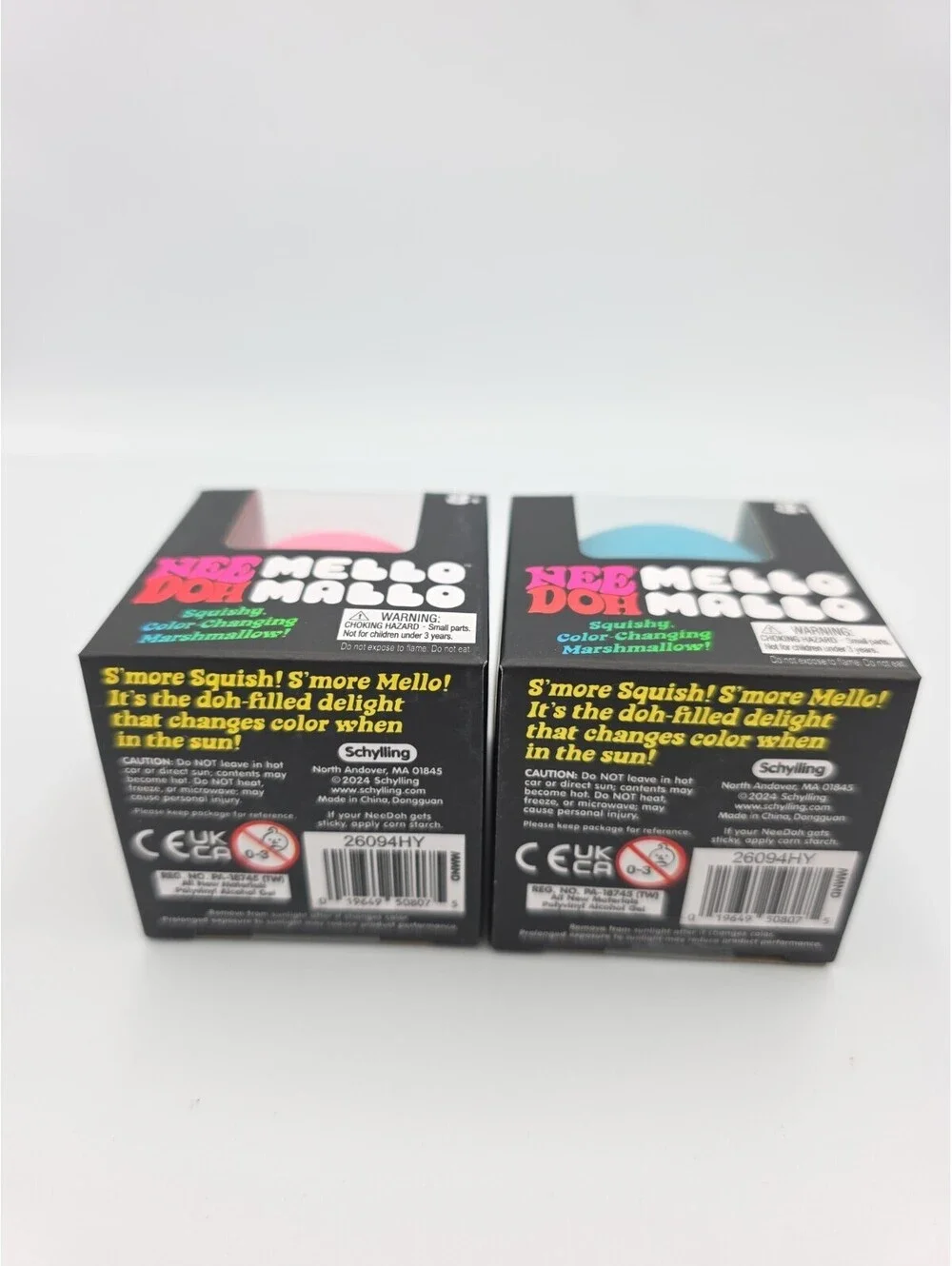 Nee Doh Mello Mallo Color-Changing Squishy Marshmallow Toy 2 Pack Pink/Blue